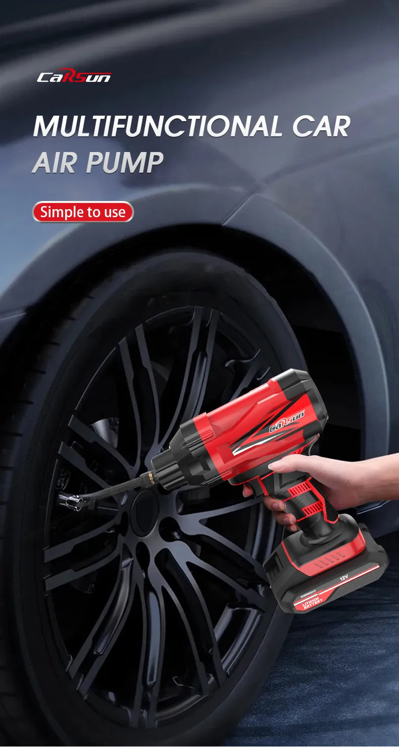 12V Cordless Tire Air Pump: Portable Electric Compressor for Tires – Auto Air Kompressor, Hassle-Free Inflation Anywhere