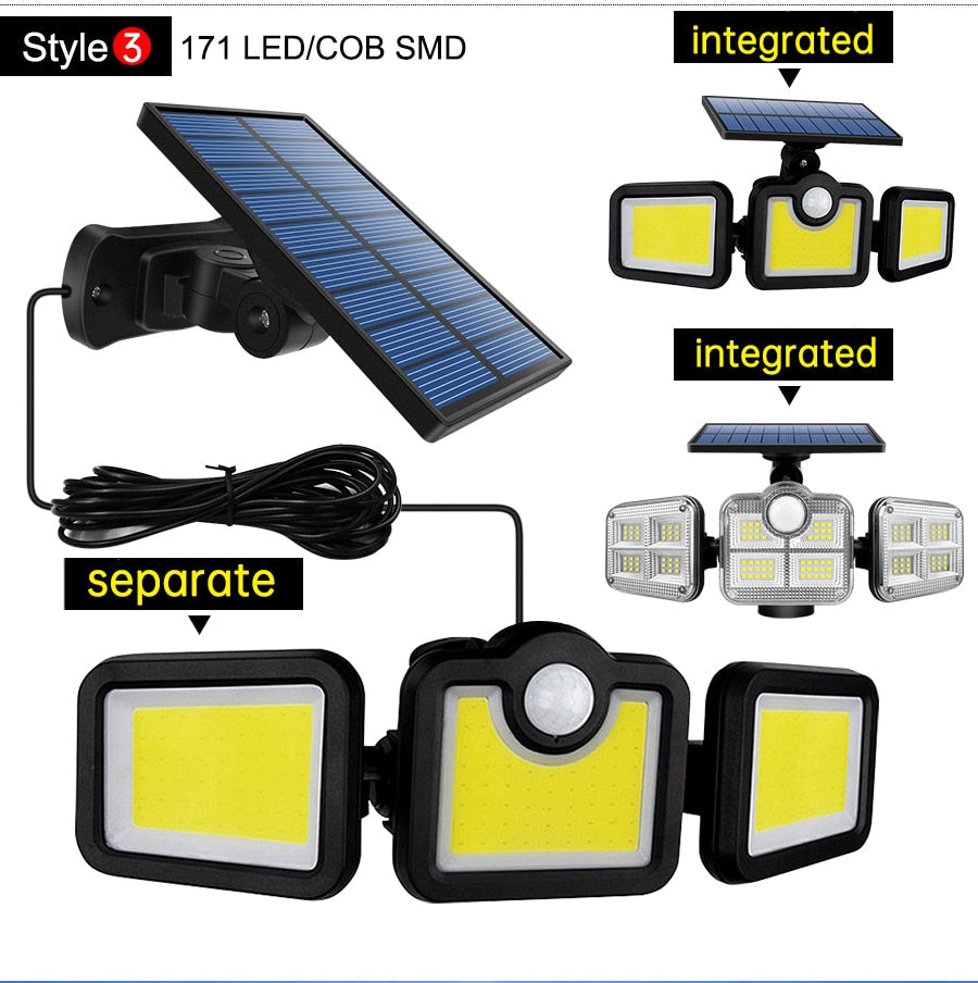 Super Bright Solar Lights | IP65 Waterproof Outdoor/Indoor Solar Lamp | Adjustable Head | Wide Lighting Angle