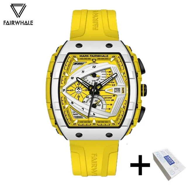 Mark Fairwhale Multifunctional Clock For Men Waterproof Sports Date Top Brand Quartz Watch For Men