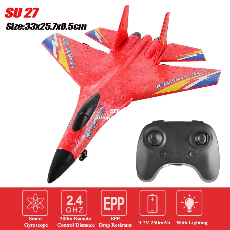 RC SU-35 Fighter Plane: High-Flying 2.4G Radio Control Glider for Kids - Remote Control Foam Aircraft for Adventurous Play