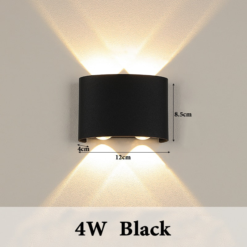 Contemporary LED Wall Lamp: Waterproof IP65, Ideal for Bathroom and Outdoor Lighting, Available in 4W, 6W, and 8W, Suitable for 110V and 220V Power Supply