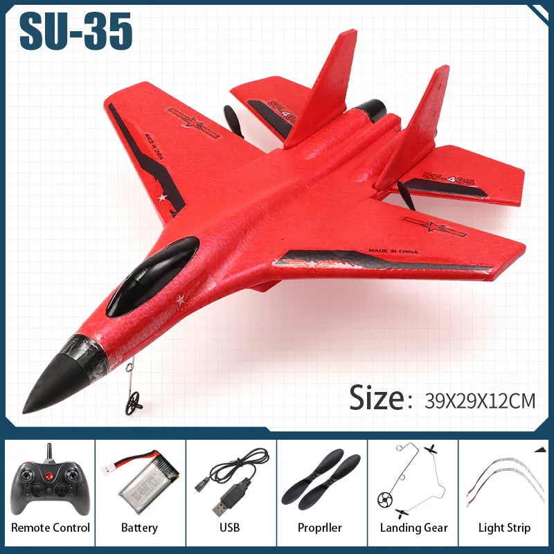 RC SU-35 Fighter Plane: High-Flying 2.4G Radio Control Glider for Kids - Remote Control Foam Aircraft for Adventurous Play