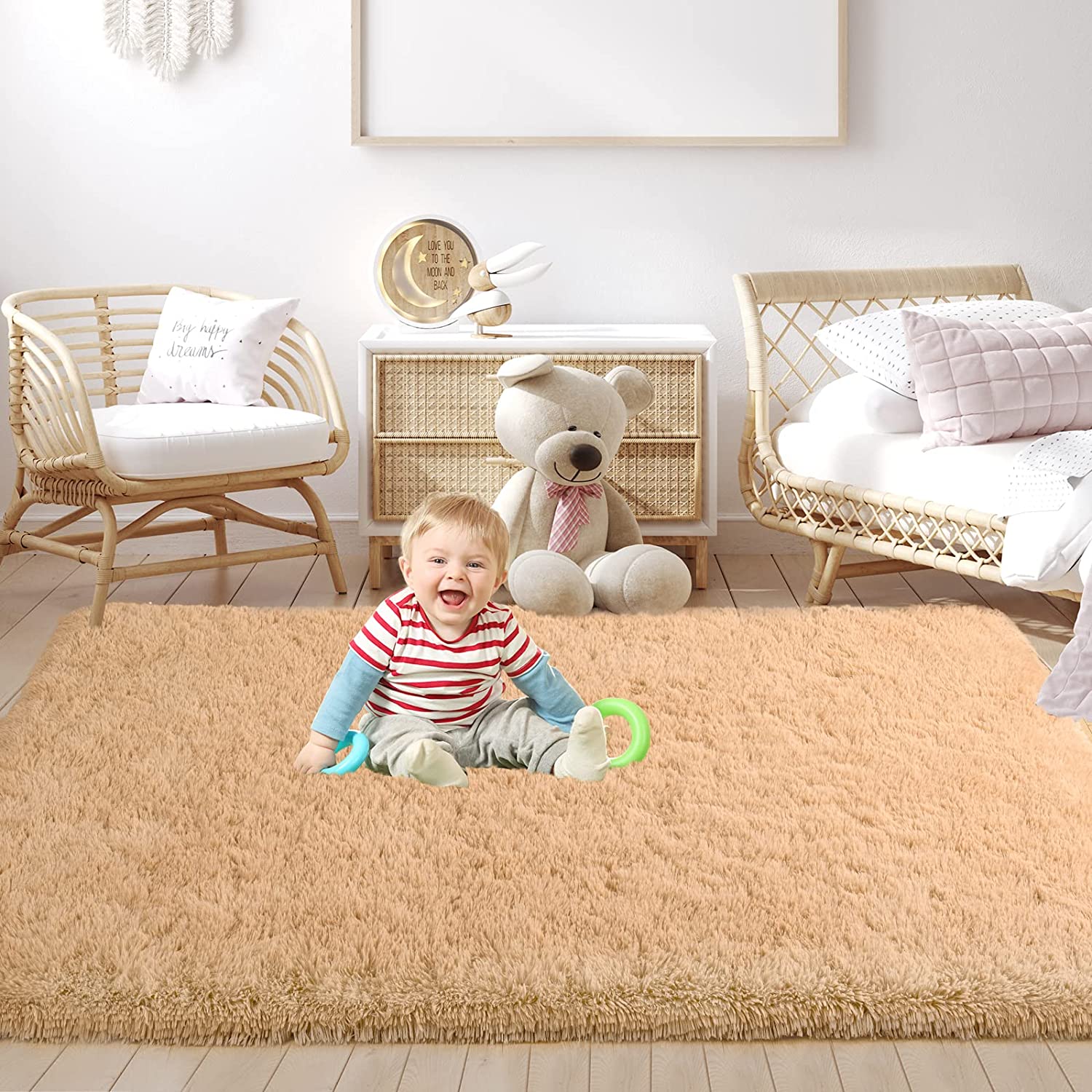 Luxurious Plush Carpets: Ultra-Soft Modern Area Rugs for Stylish Living Rooms, Playful Children's Bedrooms, and Chic Home Decor