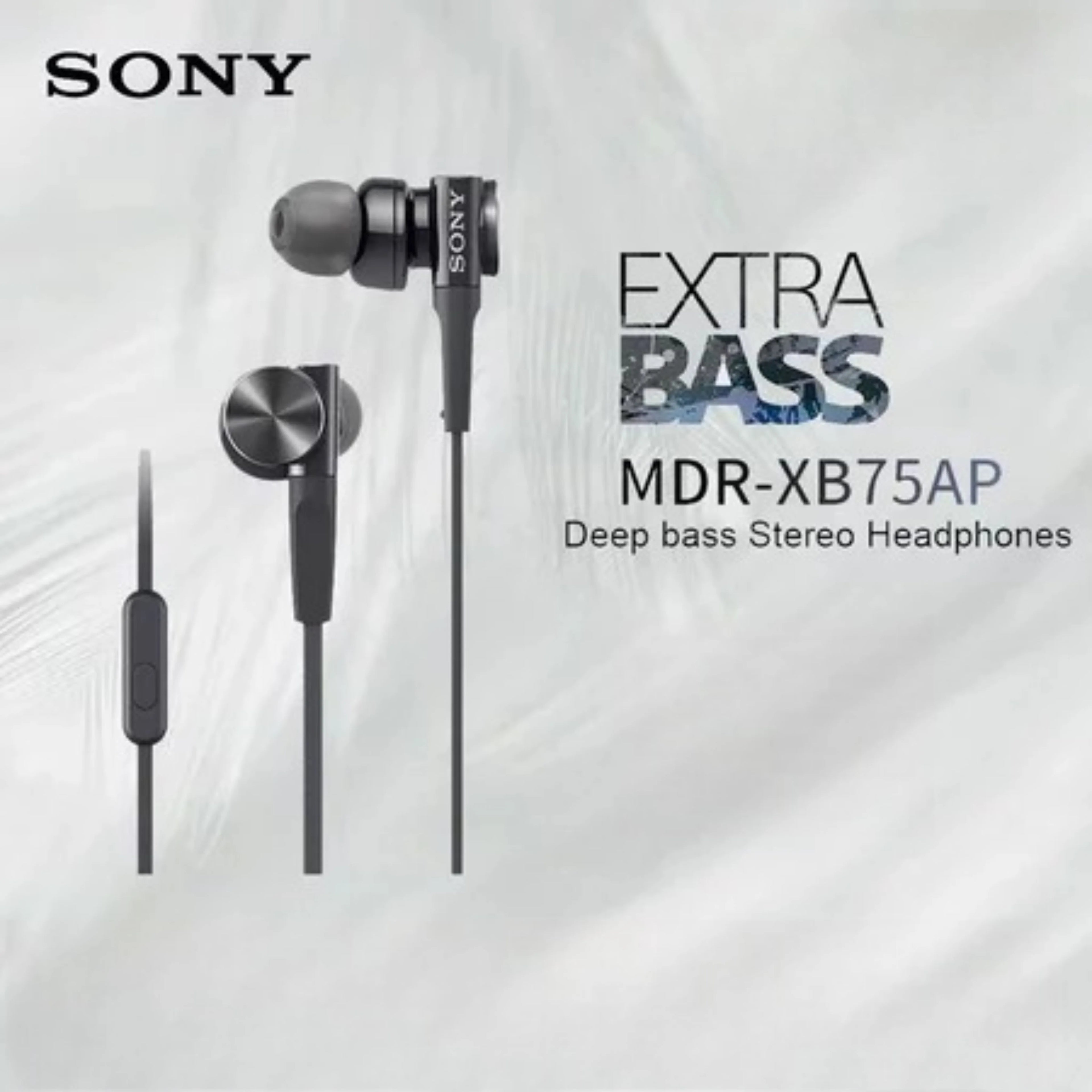 SONY MDR-XB75AP Extra Bass in-Ear Headphones With Microphone Remote Control MDR XB75AP
