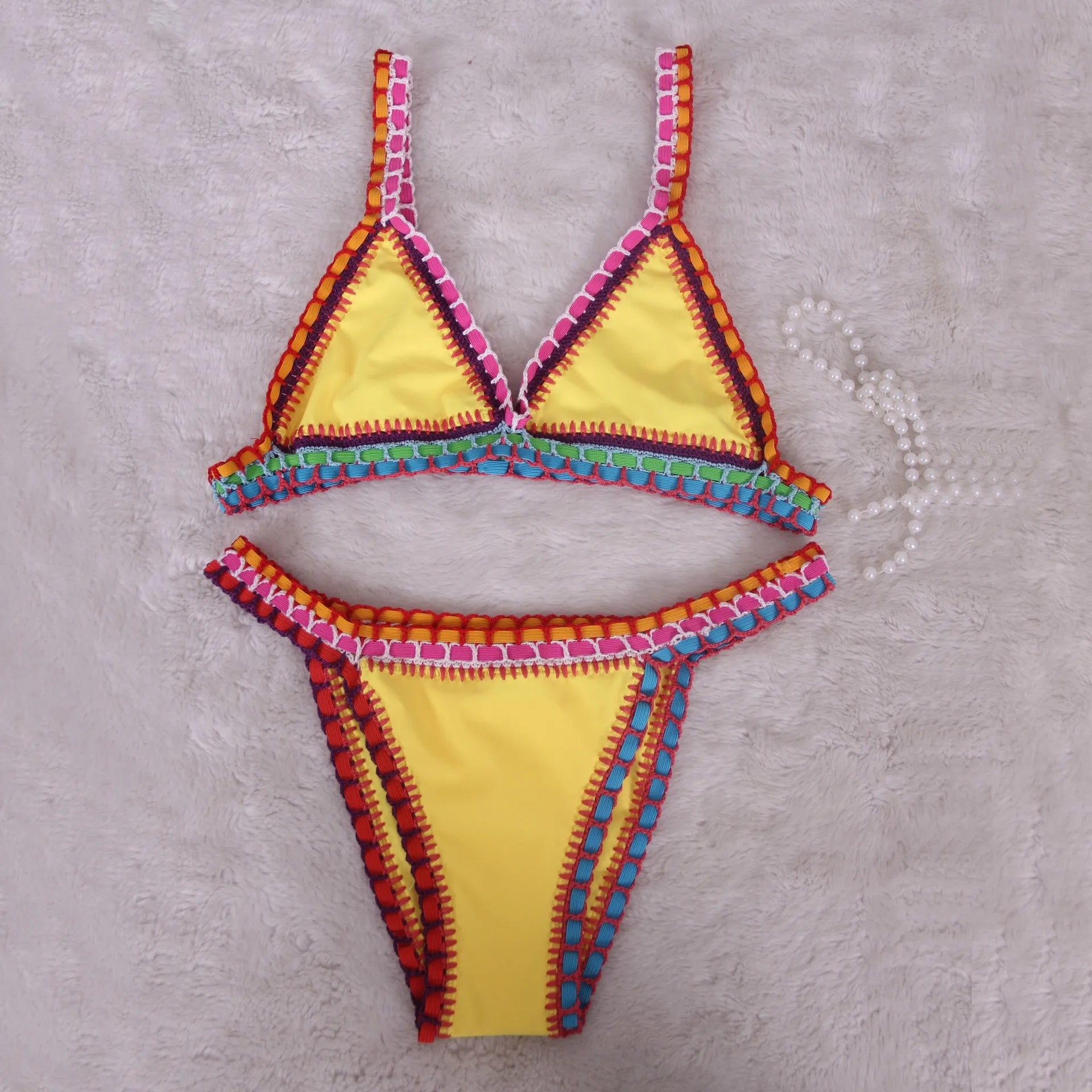 Pink Crochet Bikini