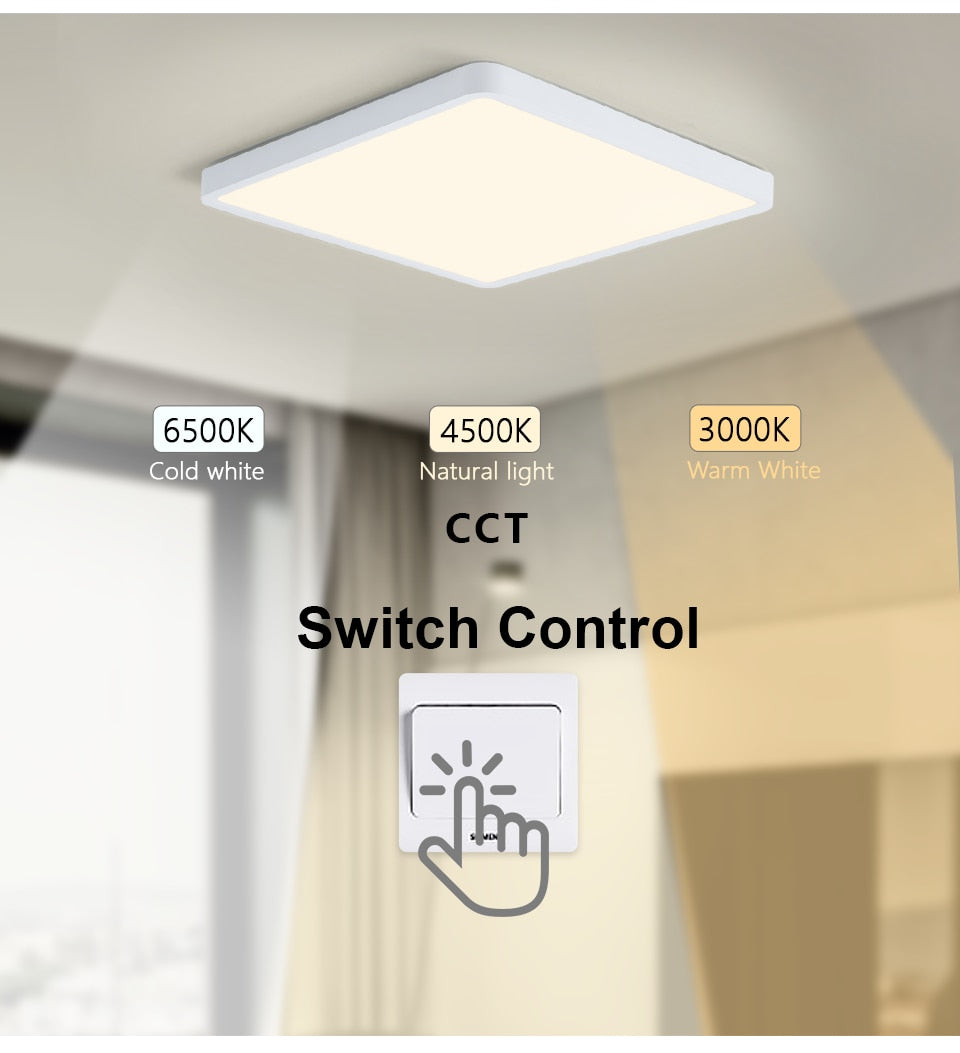 Smart Wood Grain LED Ceiling Lamp: Tuya App & Voice Control, Alexa/Google Compatible, Remote Control, Stylish Square Ceiling Light for Living Room