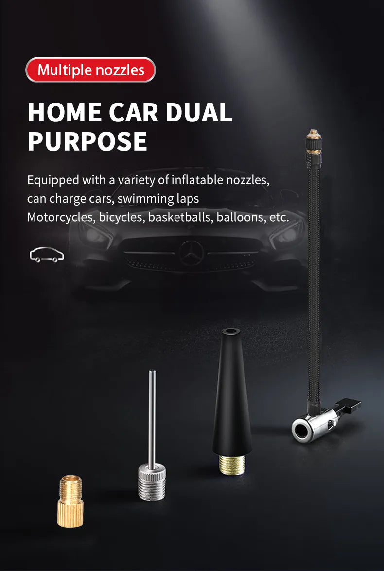 12V Cordless Tire Air Pump: Portable Electric Compressor for Tires – Auto Air Kompressor, Hassle-Free Inflation Anywhere