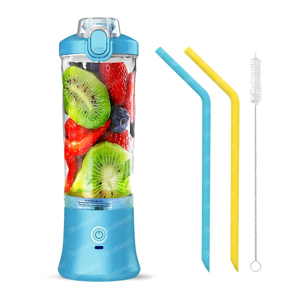 Multifunctional Portable Electric Juicer: 600ML Fruit Mixers Blender with 4000mAh USB Rechargeable Smoothie Mini Blender Machine