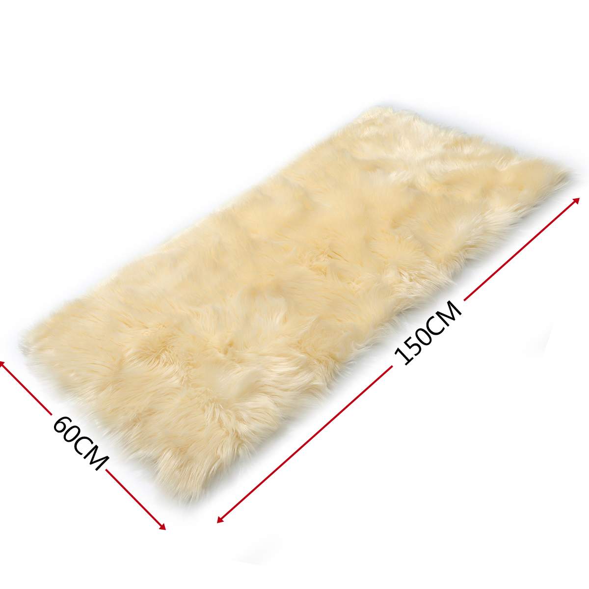 150x60cm Faux Soft Artificial Wool Fur Area Rugs Wool Shaggy Carpet Floor Mat Plush Sofa Cover Seat Pad for Living Room Bedroom
