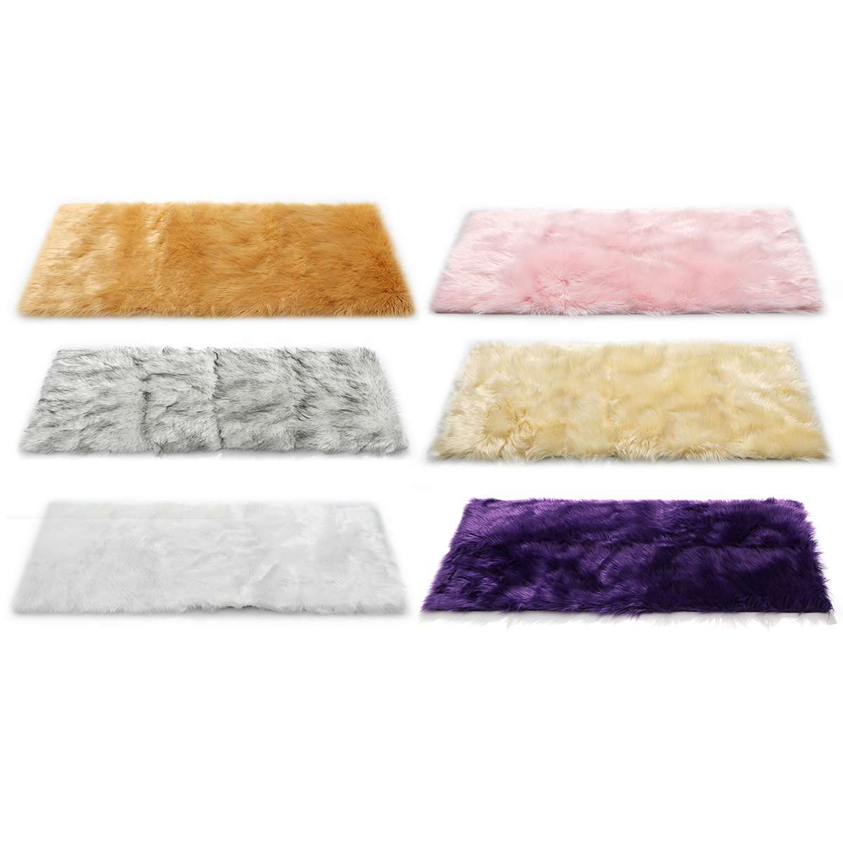 150x60cm Faux Soft Artificial Wool Fur Area Rugs Wool Shaggy Carpet Floor Mat Plush Sofa Cover Seat Pad for Living Room Bedroom