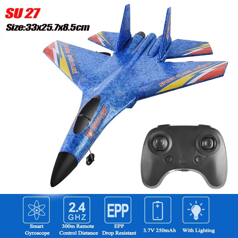 RC SU-35 Fighter Plane: High-Flying 2.4G Radio Control Glider for Kids - Remote Control Foam Aircraft for Adventurous Play