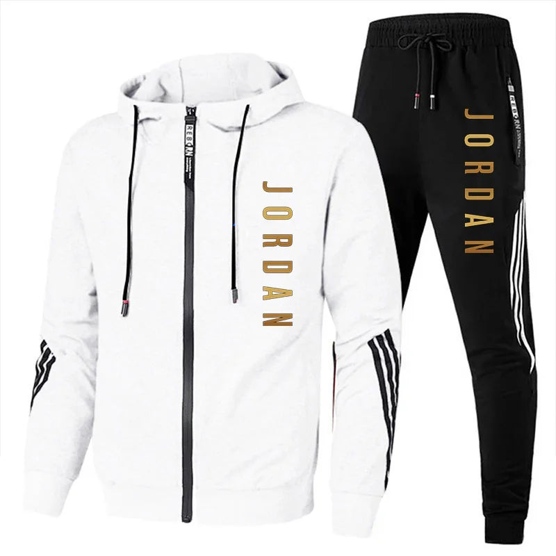 Costume de sport décontracté de basket-ball de rue pull imprimé avec lettrage pantalon de course ensemble de 2 pièces 2024