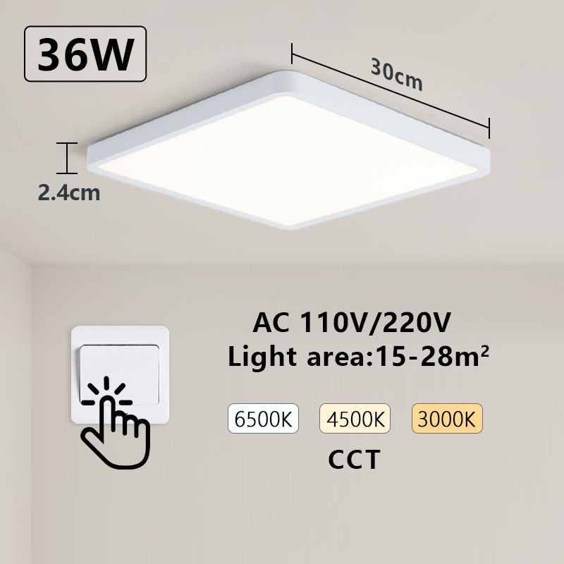 Smart Wood Grain LED Ceiling Lamp: Tuya App & Voice Control, Alexa/Google Compatible, Remote Control, Stylish Square Ceiling Light for Living Room