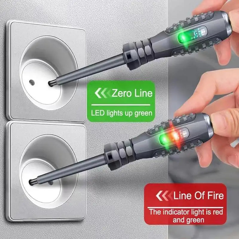 Intelligent Voltage Tester Pen Electricity Tester Screwdriver Magnetic Voltage Tester Screwdriver Detector With Light Display