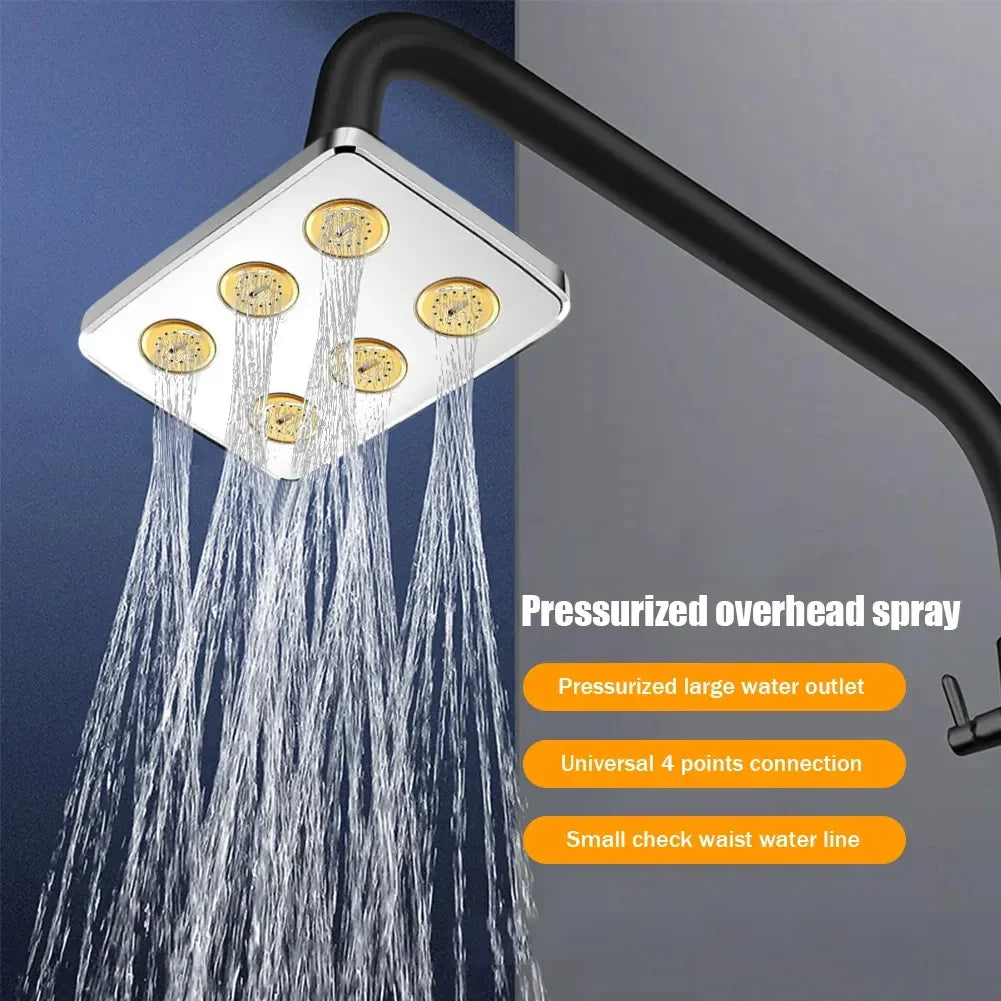 DecorBites™ High Pressure Rainfall Showerhead - 360 Degree Rotatable Filter Faucet Tap