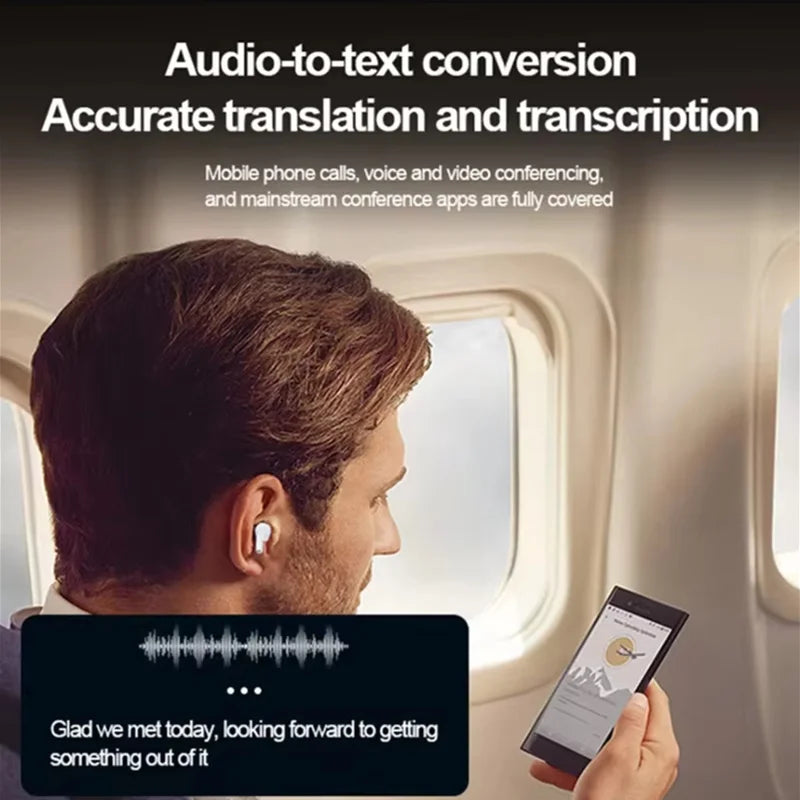 Sony A9pro Headset Wireless Headphones Bluetooth Earphone 147 Languages Translate Earphones For iPhone 14 15