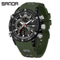 SANDA New 6162 Fashionable Men's Electronic Watch Sports Fashion Multifunctional Waterproof LED Men's Electronic Watch 2025