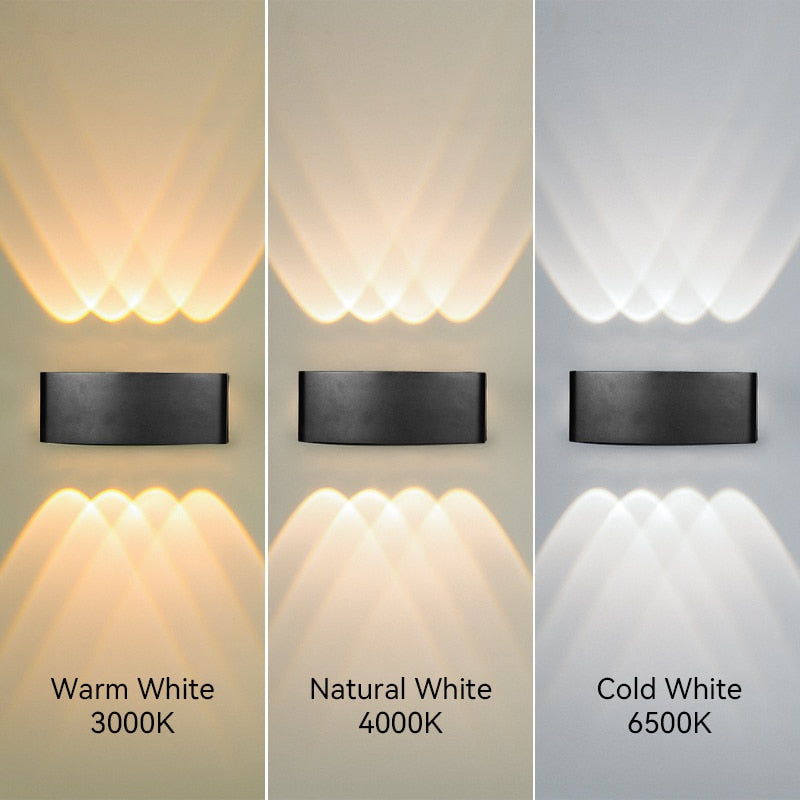 Contemporary LED Wall Lamp: Waterproof IP65, Ideal for Bathroom and Outdoor Lighting, Available in 4W, 6W, and 8W, Suitable for 110V and 220V Power Supply