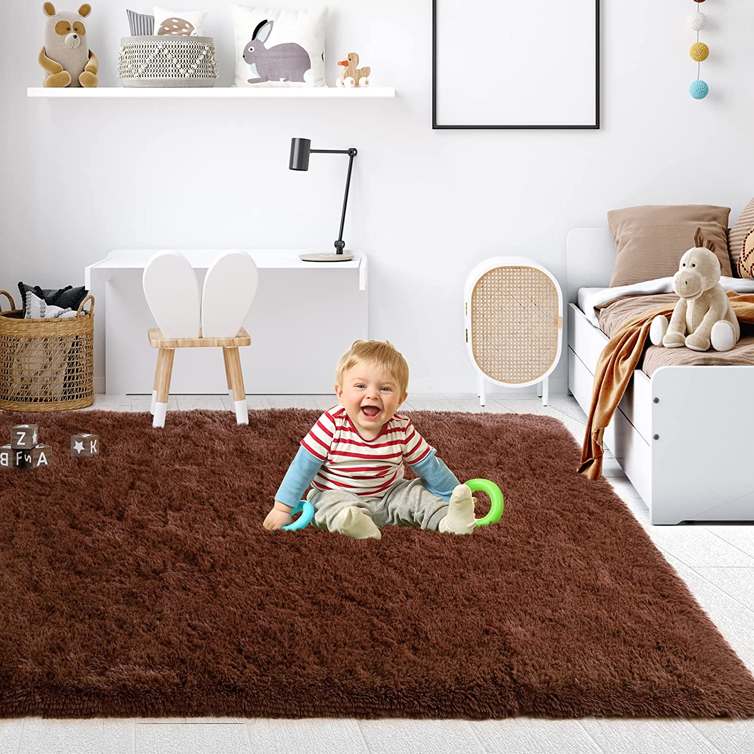 Luxurious Plush Carpets: Ultra-Soft Modern Area Rugs for Stylish Living Rooms, Playful Children's Bedrooms, and Chic Home Decor