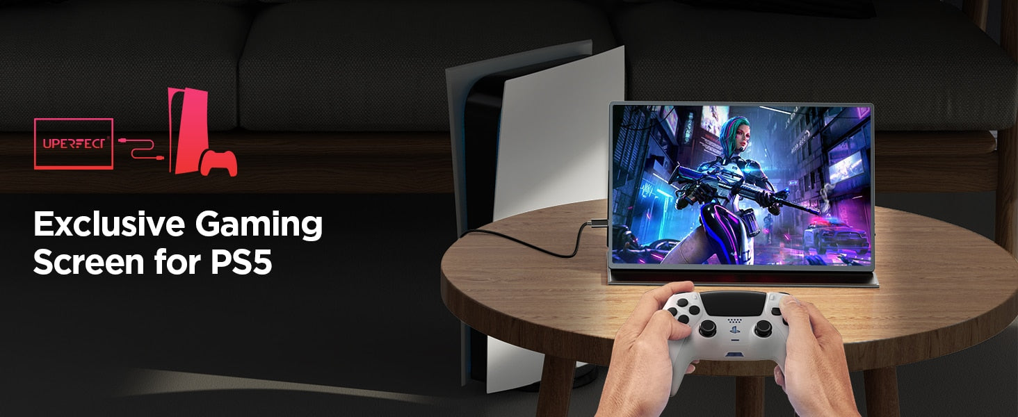 UPERFECT 16 inch 2K Portable Monitor 2560*1600 16:10 100%sRGB 500Cd/m² 120Hz Gaming Display For Xbox PS5 Switch Laptop Mac Phone