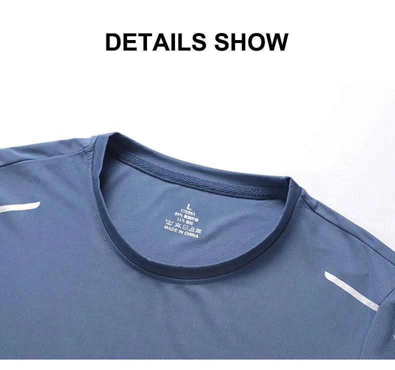 CHRLCK Men's Quick Dry Running T Shirt Size M Breathable Outdoor Sports Tee Hiking Fishing Summer Essentials