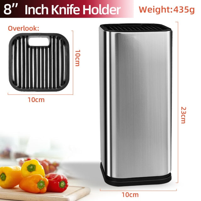 Stainless Steel Knife Holder for Kitchen Knife Set - Organize Your Cooking Utensils with Style and Functionality
