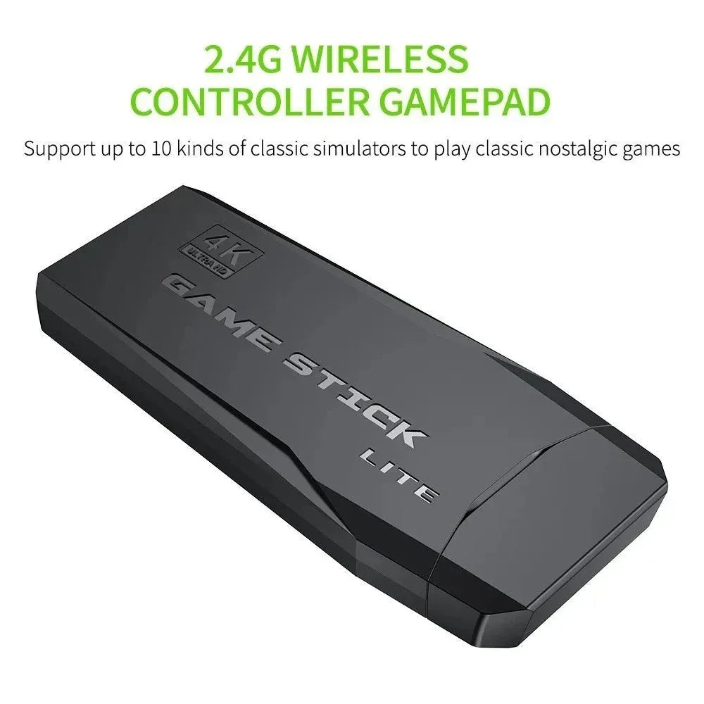 2.4G Video Game Console Dual Wireless Controller Game Stick 4K 10000 Games 32/64GB Retro Games for PS1/GBA Boys Christmas Gift