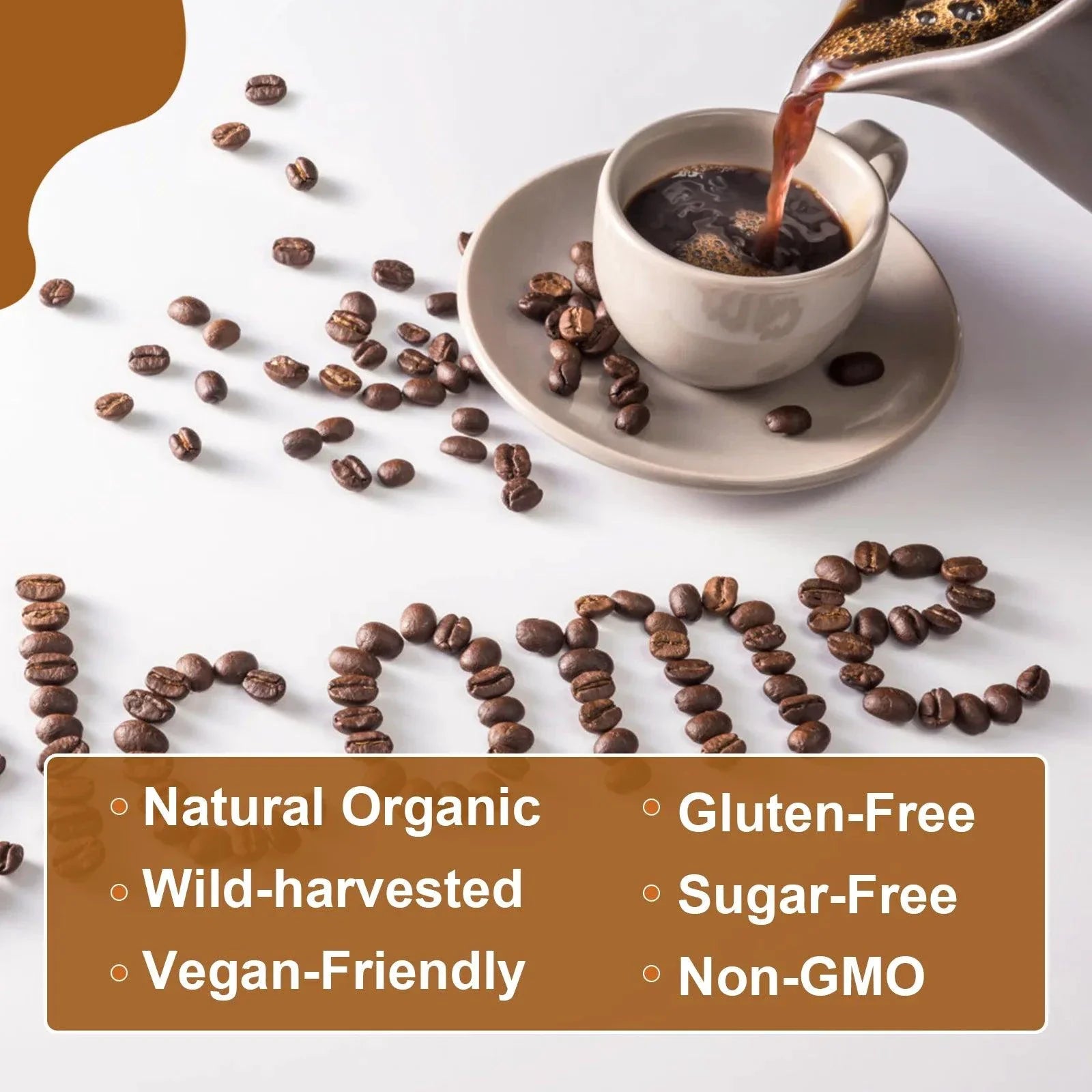 Mushroom Coffee - 10 Mushroom Extract Blend for Energy & Immunity