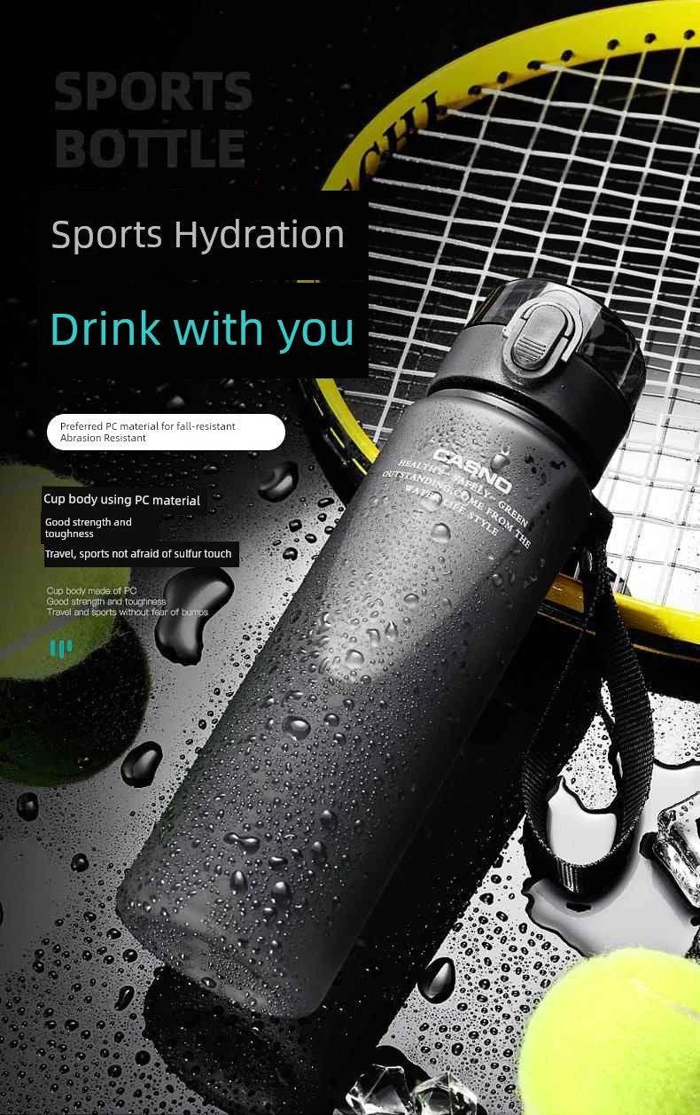 Casino Frosted Sports Water Bottle Plastic Portable Bottle With Lid For Men And Women