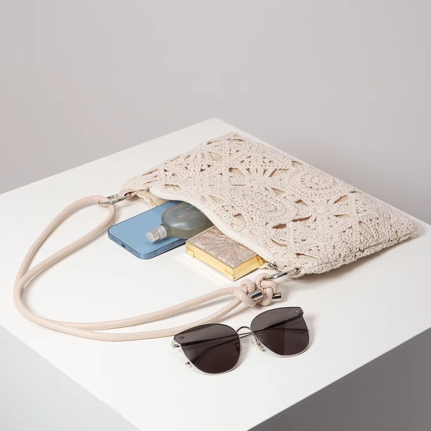 Boho Crochet Floral Shoulder Bag