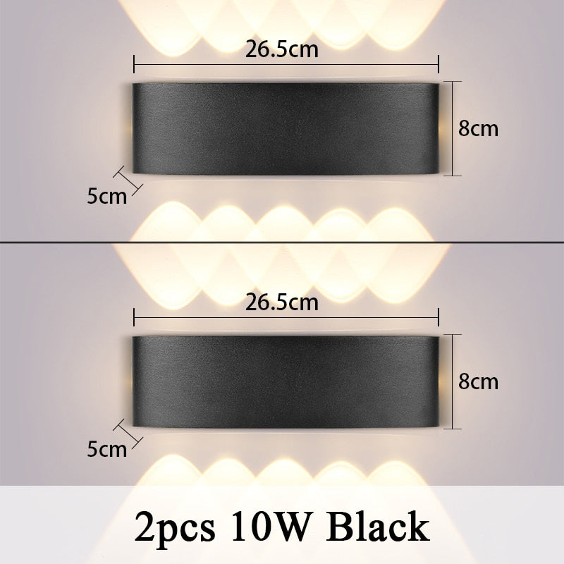 Contemporary LED Wall Lamp: Waterproof IP65, Ideal for Bathroom and Outdoor Lighting, Available in 4W, 6W, and 8W, Suitable for 110V and 220V Power Supply