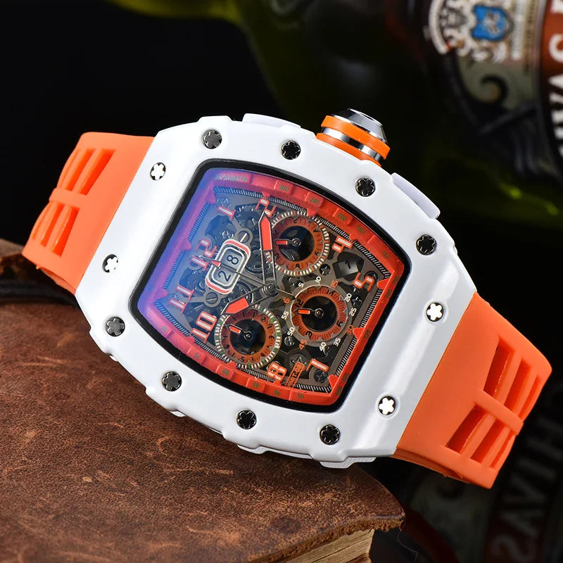 Casual, trendy, fashion watch, men's quartz watch with diamond gypsy