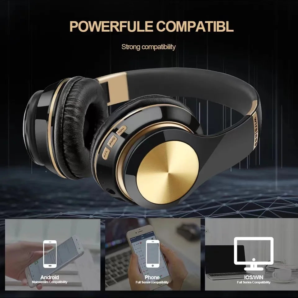 T5 Wireless Bluetooth Headset With Microphone Noise Reduction Foldable For Phone Wired Headphones Blutooth Pc Gamer Girl Sale