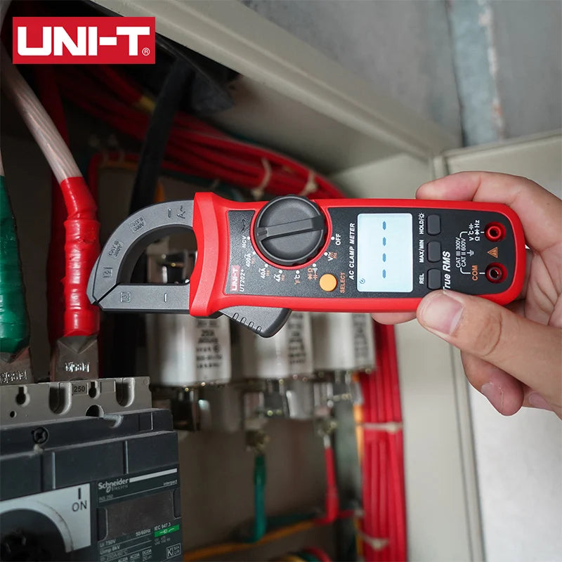 UNI-T UT204+ UT202A+ AC Amperimetric Clamp Meter 600A Hook Ammeter NCV Clamp Digital Multimeter Electric Tester Workshop Tools