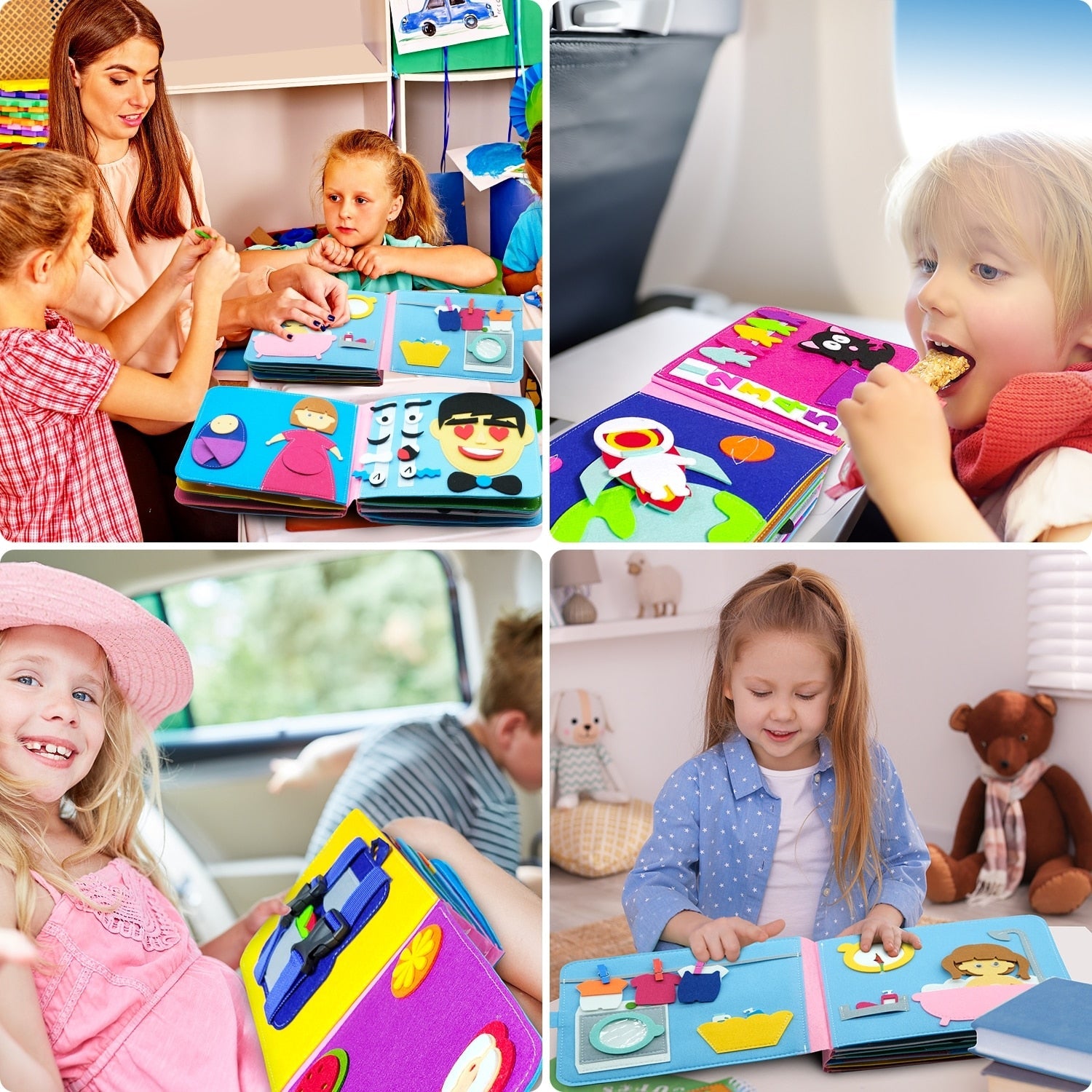 Baby Cloth Books Toddler Basic Life Skill Early Learning Education Montessori Toys For Girl Boy Training Cognitive
