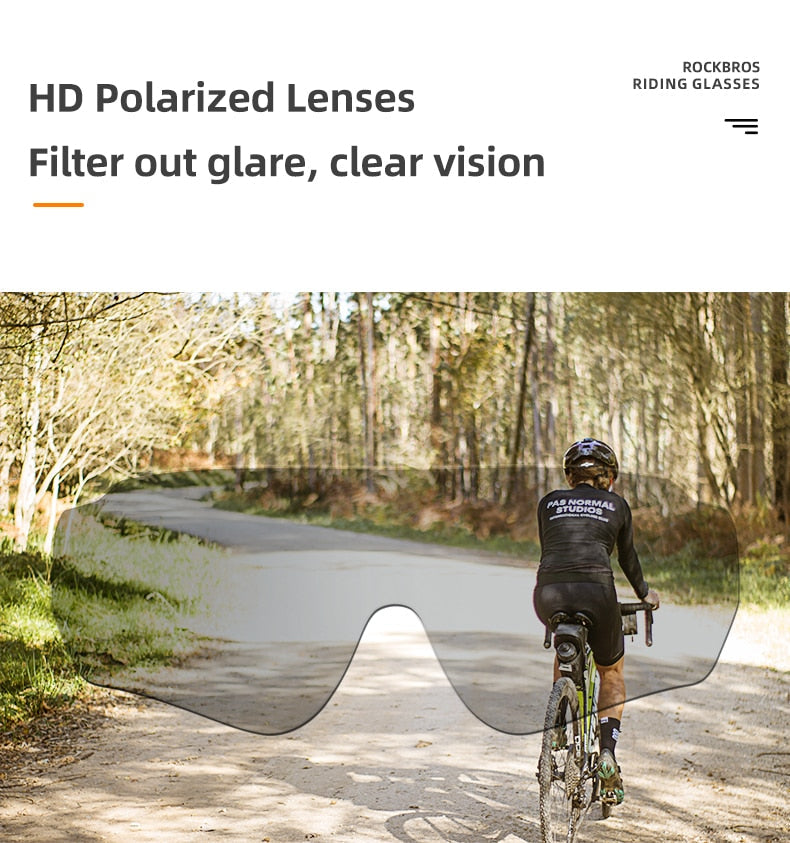 Photochromic Polarized Sunglasses for Men and Women - Cycling Glasses for Outdoor Sports, Hiking, and Biking with Inner Frame