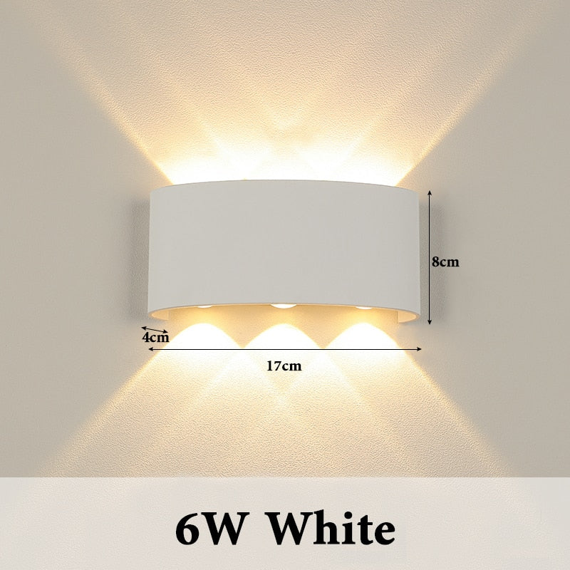 Contemporary LED Wall Lamp: Waterproof IP65, Ideal for Bathroom and Outdoor Lighting, Available in 4W, 6W, and 8W, Suitable for 110V and 220V Power Supply