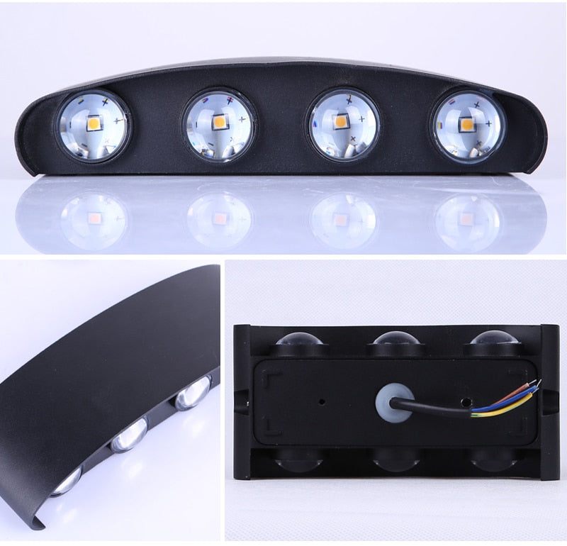 Contemporary LED Wall Lamp: Waterproof IP65, Ideal for Bathroom and Outdoor Lighting, Available in 4W, 6W, and 8W, Suitable for 110V and 220V Power Supply