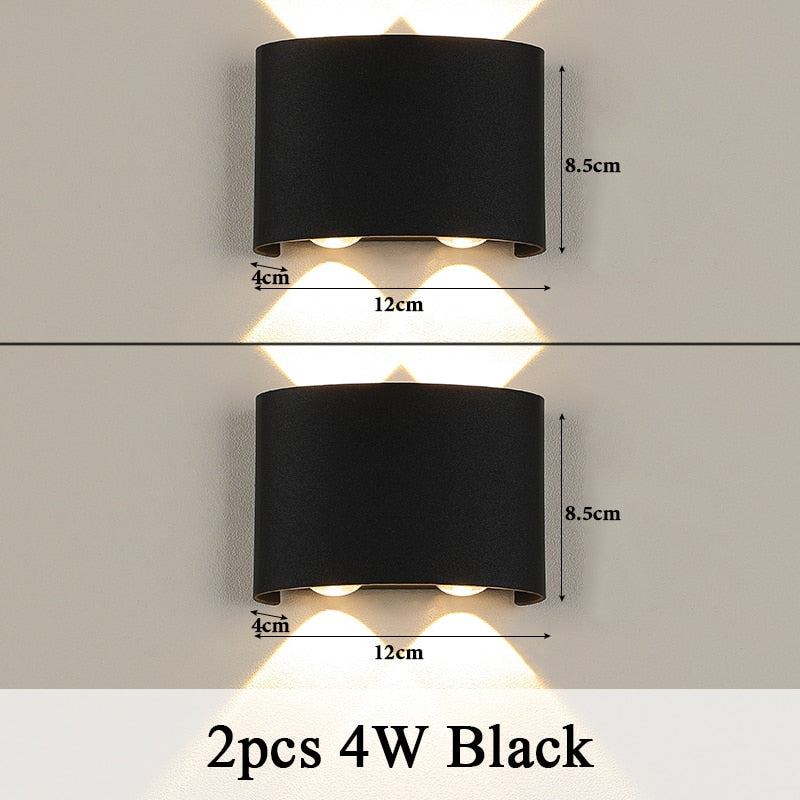 Contemporary LED Wall Lamp: Waterproof IP65, Ideal for Bathroom and Outdoor Lighting, Available in 4W, 6W, and 8W, Suitable for 110V and 220V Power Supply