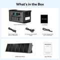 CTOLITY 2400W Power Station With 200W Solar Panel 20.5V USB TYPE-C Portable Power Bank 1024Wh Lifepo4 Battery Charging Station