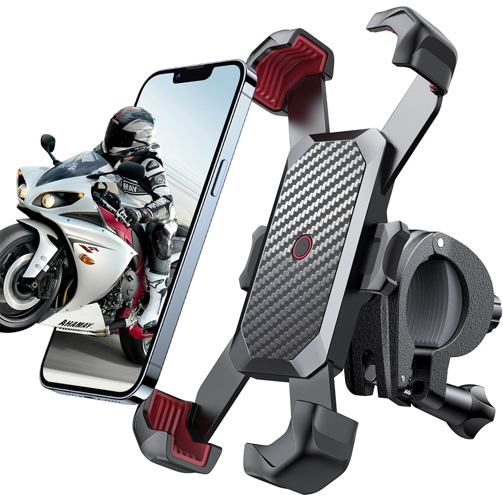 Joyroom Bike Phone Holder - 360° Universal Bicycle Phone Holder for 4.7-7 inch Mobile Phones - Shockproof Bracket with GPS Clip