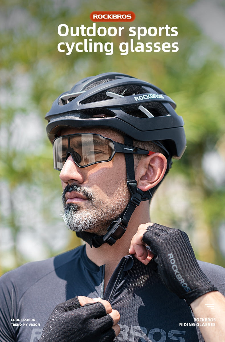 Photochromic Polarized Sunglasses for Men and Women - Cycling Glasses for Outdoor Sports, Hiking, and Biking with Inner Frame
