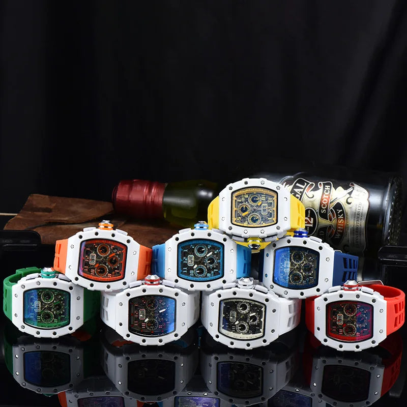 Casual, trendy, fashion watch, men's quartz watch with diamond gypsy
