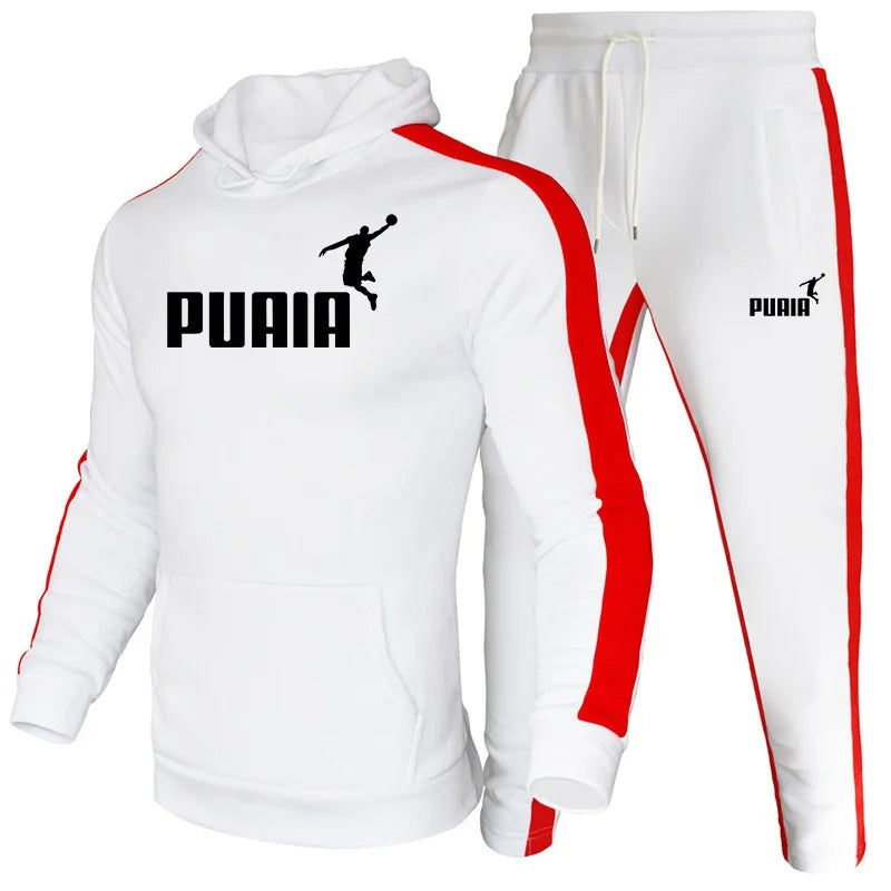 Men Tracksuit Hoodie Sweatpants Fall Winter Daily Casual Sporty Jogging Suit Gym Fitness Hooded Sweatshirt Outfits Men's Clothes