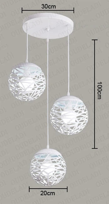DecorBites™ Kelly Pendant Lamp: Vintage Ball Light Chandelier for Industrial Home Decor