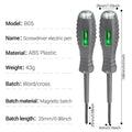 Intelligent Voltage Tester Pen Electricity Tester Screwdriver Magnetic Voltage Tester Screwdriver Detector With Light Display