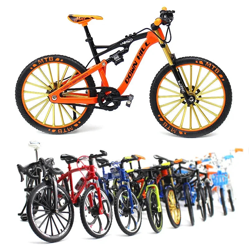 Creative Alloy Bicycle Model Ornament Mini Metal Bike Toy Collectible