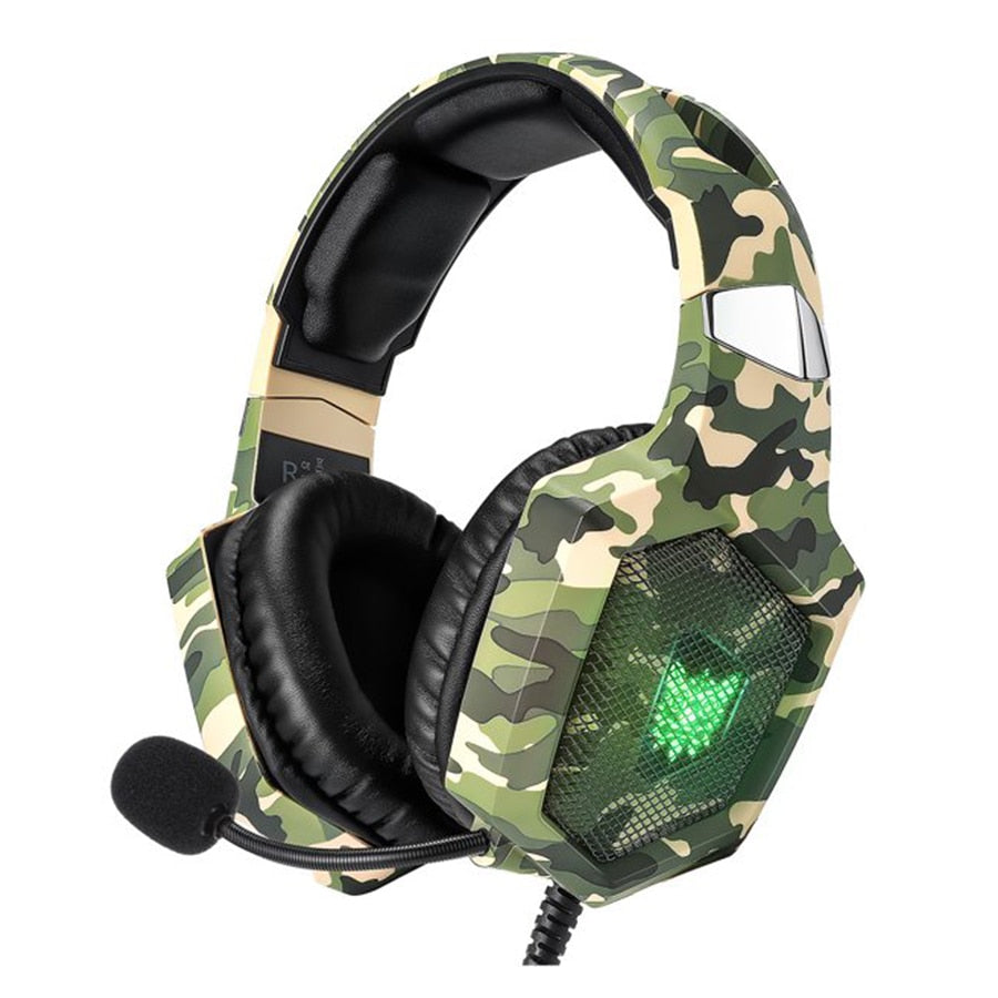 Over-Ear Gaming Headphones with Microphone & LED Light for PS4, Xbox One, PS5, Sega Dreamcast, PC, and PS2 - Noise-Canceling Gaming Headset