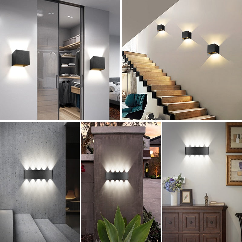 Contemporary LED Wall Lamp: Waterproof IP65, Ideal for Bathroom and Outdoor Lighting, Available in 4W, 6W, and 8W, Suitable for 110V and 220V Power Supply