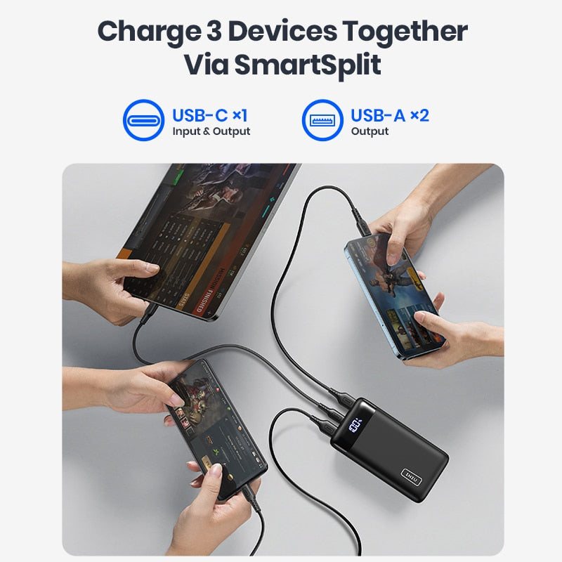 INIU Powerbank 20000mAh 22.5W PD3.0 QC4.0 Fast Charging LED Power Bank Portable Charger For iPhone 14 13 12 Pro Max iPad Samsung